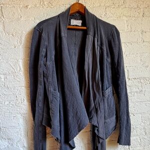 Washed Gray Shawl Collar Sweatshirt by Saturday Sunday at Anthropologie